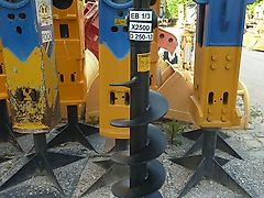 Auger Torque - Erd-Bohrer/ Bohr-Schnecke S4, d=65mm, D=250mm - für Bohrantrieb: X2.000 - 4.500 MAX- Länge: 1200 mm, - mit auswechselbarer Spitze- Bagger: 1,5t-5t (Mini-Bagger)
