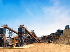 Fabo STATIONARY CRUSHING SCREENG PLANT WITH APRON & WOBBLER FEEDER