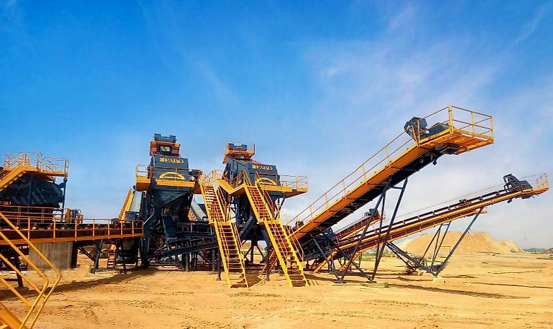 Fabo STATIONARY CRUSHING SCREENG PLANT WITH APRON & WOBBLER FEEDER
