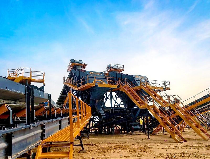 Fabo STATIONARY CRUSHING SCREENG PLANT WITH APRON & WOBBLER FEEDER