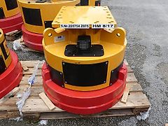 Zanetti SAT - Magnet / Hydraulik-Abbruch-Magnet HM 8/17 AK - AK: für Adapterplatte + Kette - außen geschützt vorne unter Adapter-Platte montierte Licht-Signal-Ampel - Bagger: 8t-17t - Magnet-Leistung 3,4KW 220V